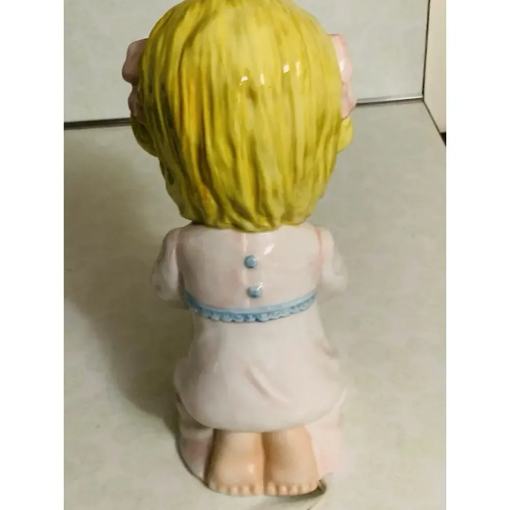 About Face Designs Vintage Praying Girl Ceramic 12